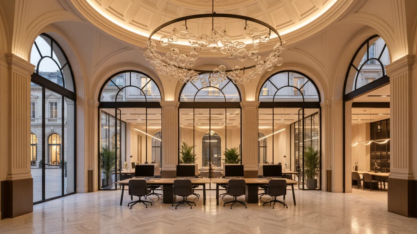Niederbarnimer Eisenbahn mietet im Büroobjekt "Axis Offices" in Berlin – KI-generiertes Symbolbild