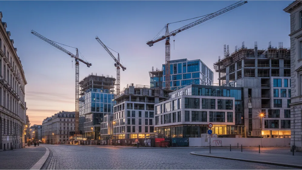 CA Immo beginnt Vermietung für Holzhybrid-Bürogebäude Skygreen in Berlin – KI-generiertes Symbolbild
