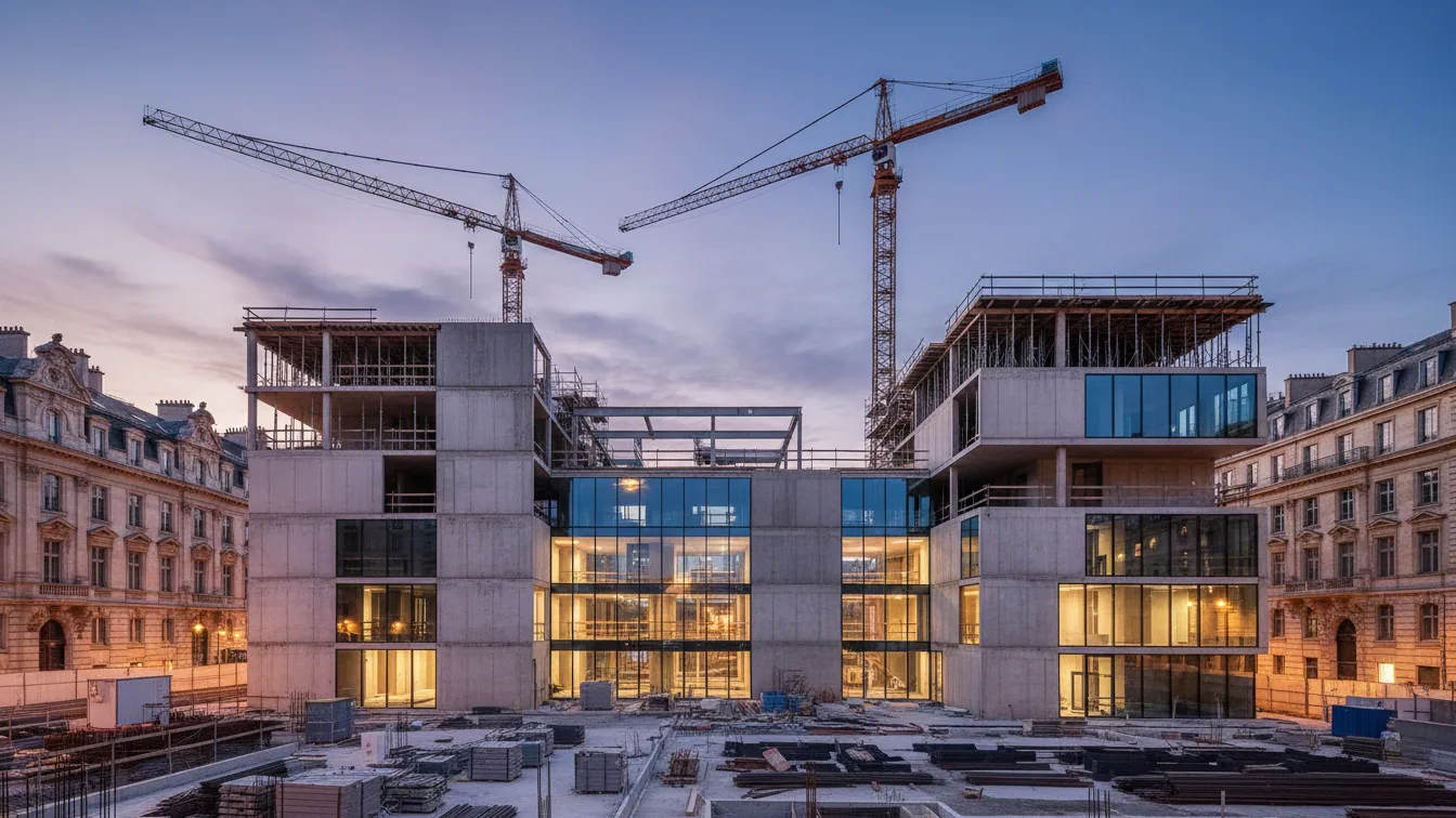 Erster Bauabschnitt des GreenWorkPark Grünheide termingerecht abgeschlossen – KI-generiertes Symbolbild