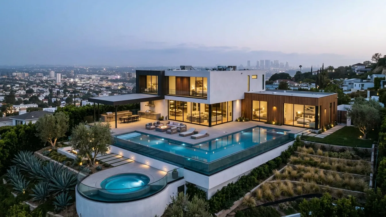 Joel Simkhai offeriert sein Anwesen in West Hollywood für 15 Millionen Dollar – KI-generiertes Symbolbild