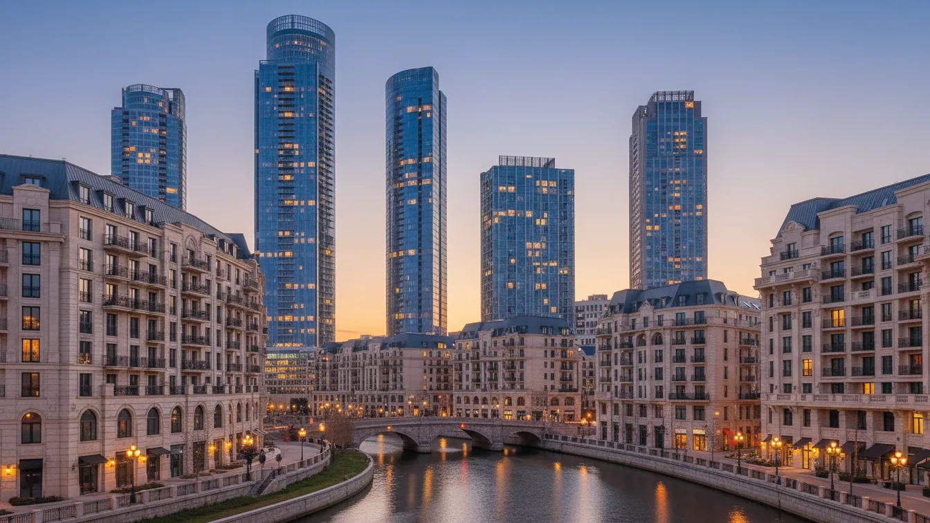 Preisdifferenzen zwischen urbanen und ländlichen Immobilienmärkten – KI-generiertes Symbolbild