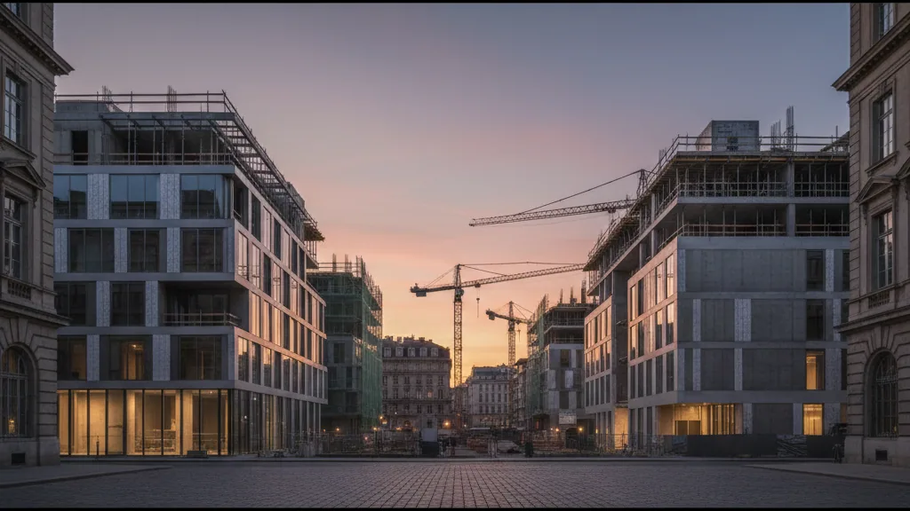 UBM prüft Fitnessstudio-Integration für Büroprojekt Timber Peak im Mainzer Zollhafen – KI-generiertes Symbolbild