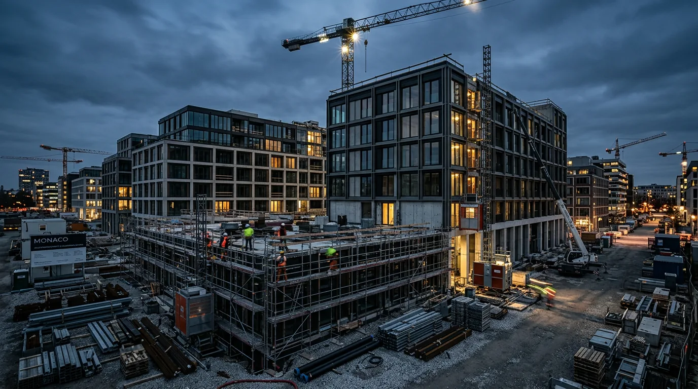 MONACO im Münchner Werksviertel: Baufortschritt und Fassadenplanung