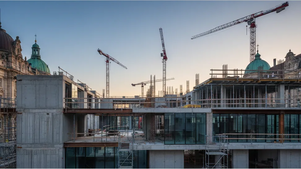 Wohnprojekt in Fürth: Rohbauphase der P&P Group vor Abschluss – KI-generiertes Symbolbild