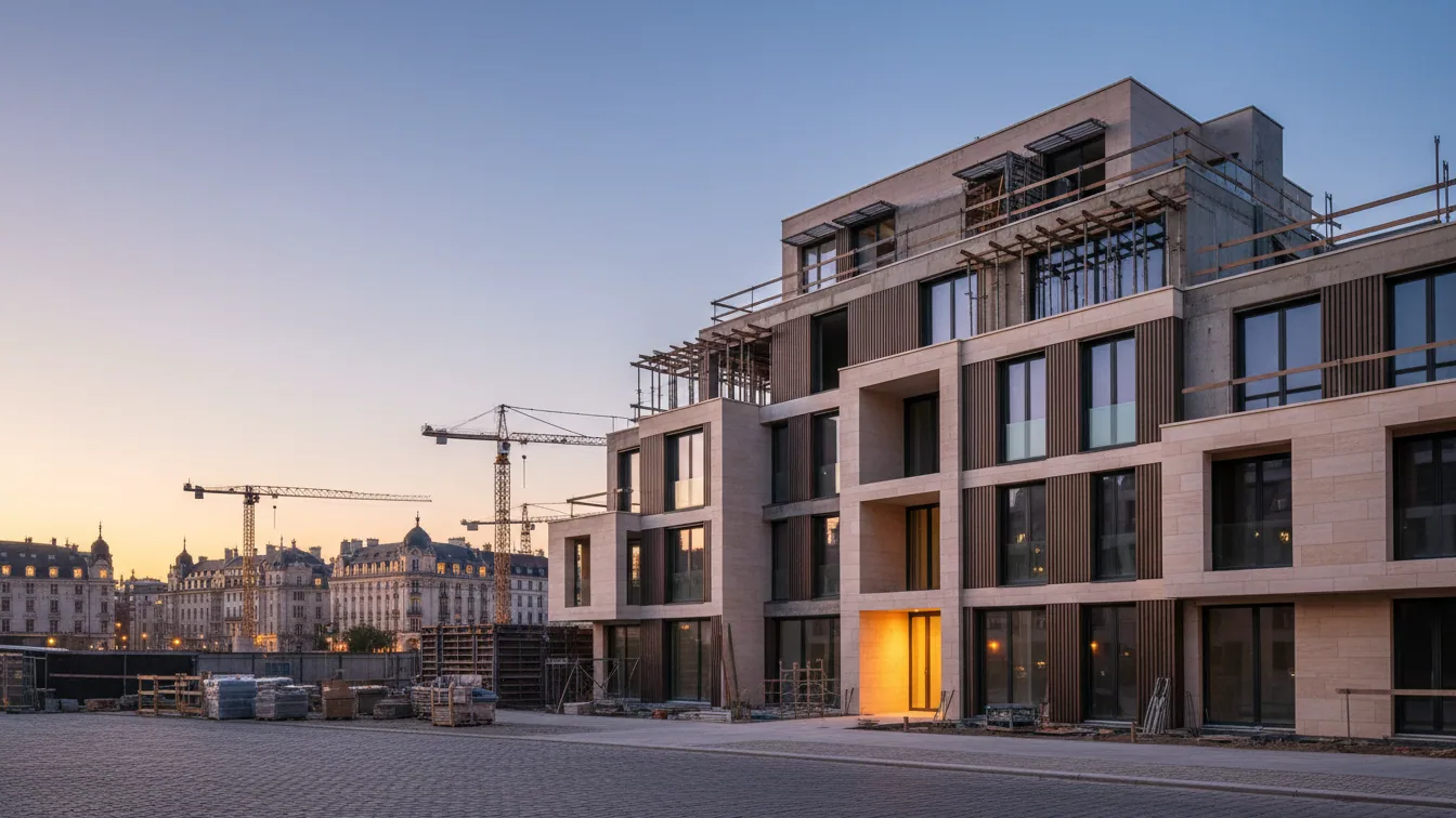 Richtfest für das Wohnprojekt QURS – Quellenquartier in Bad Vilbel – KI-generiertes Symbolbild