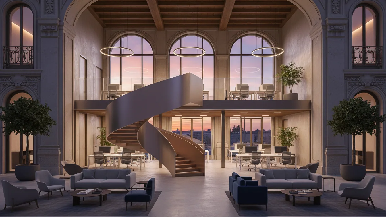 Bayshore AI bezieht neue Büroräume in München durch Beratung von STOCK REAL ESTATE – KI-generiertes Symbolbild