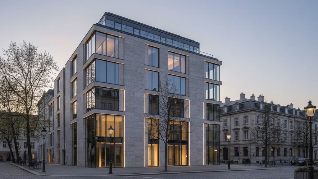 Verwaltungsgebäude „The One“ in Nürnberg vollständig vermietet – KI-generiertes Symbolbild