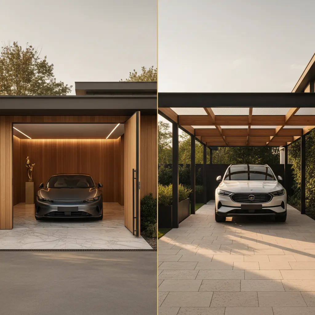 Garage vs. Carport: Vor- und Nachteile im Vergleich